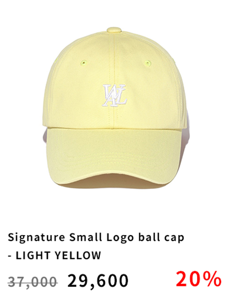 Signature Small Logo ball cap - LIGHT YELLOW