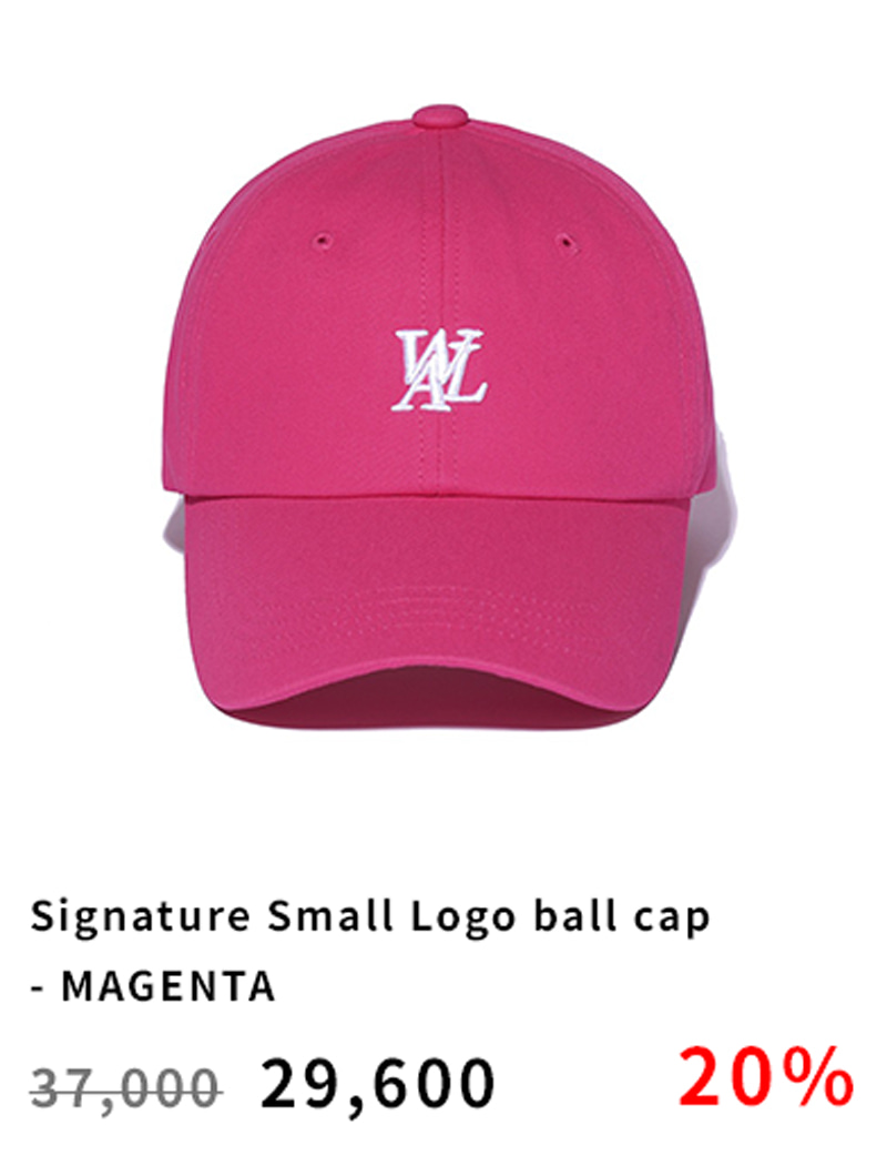 Signature Small Logo ball cap - MAGENTA