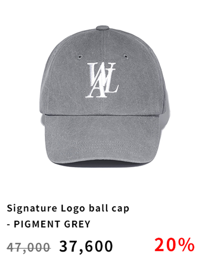 Signature Logo ball cap - PIGMENT GREY