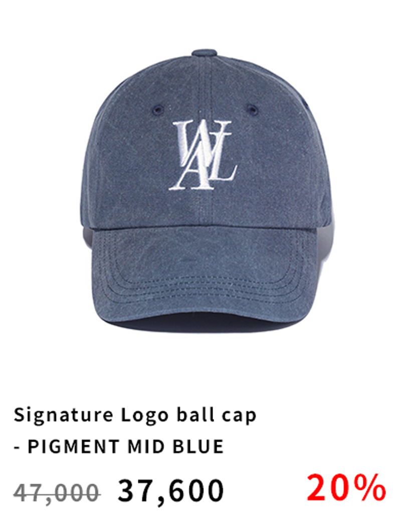 Signature Logo ball cap - PIGMENT MID BLUE