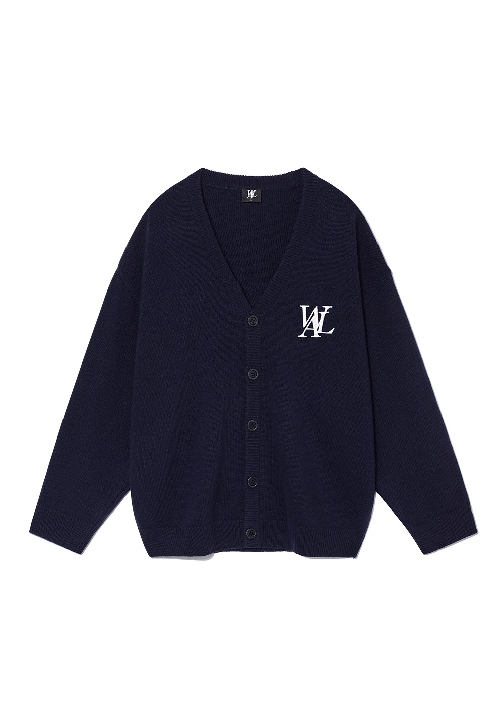 Signature daily over fit knit cardigan - NAVY