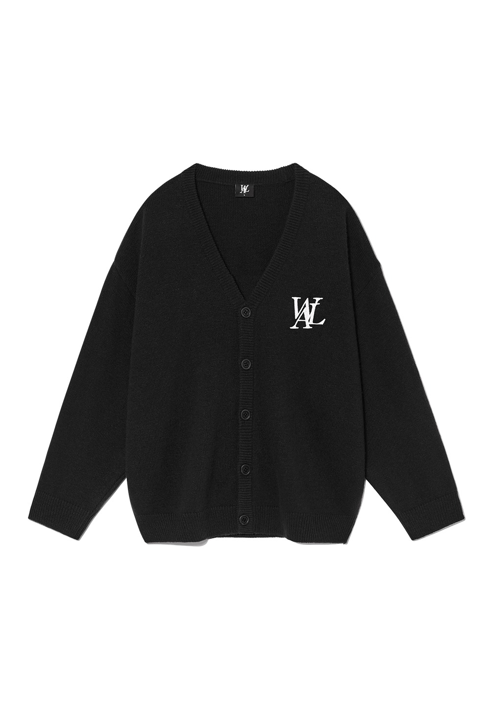 Signature daily over fit knit cardigan - BLACK