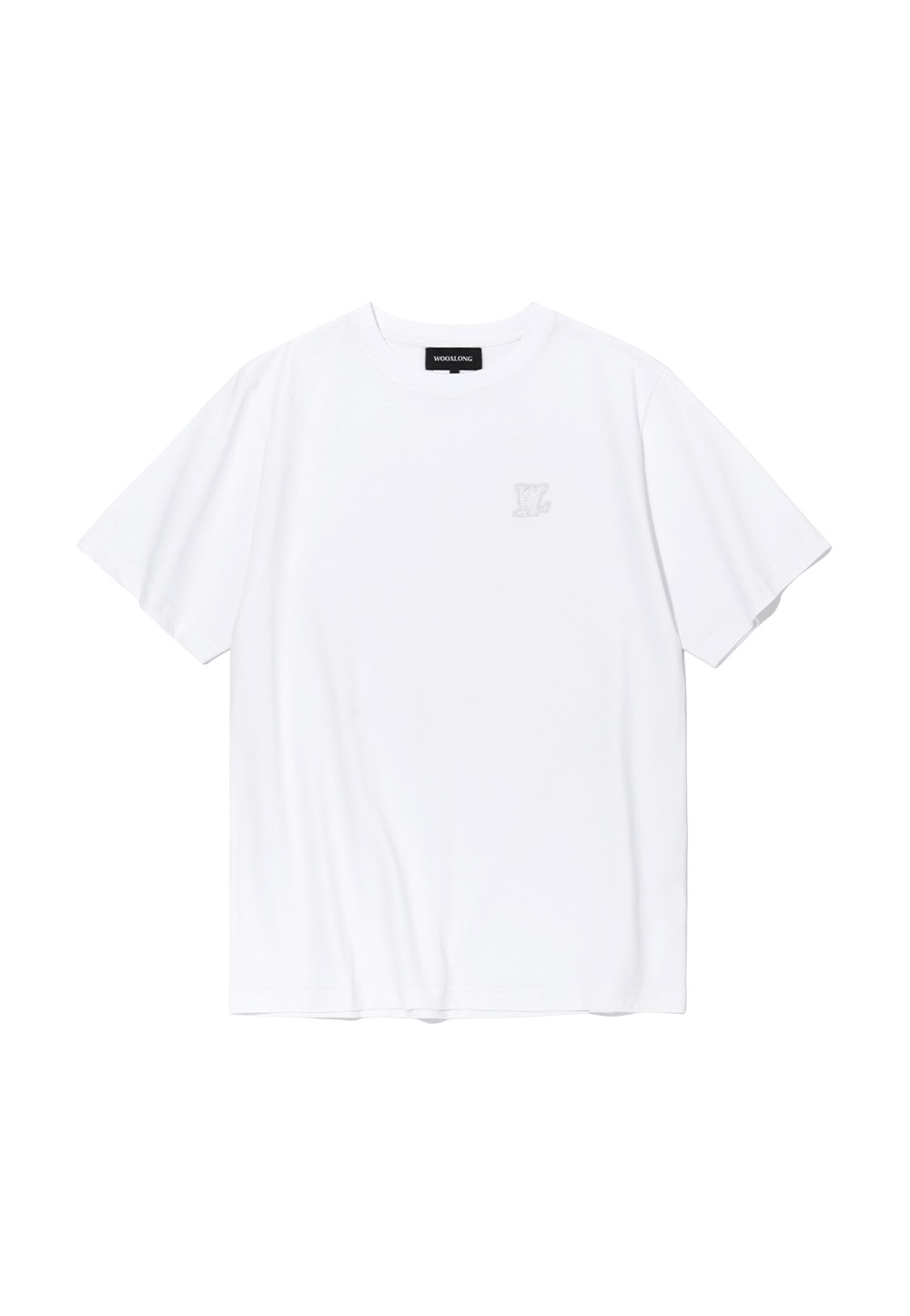 Signature logo cotton basic T-shirt - WHITE