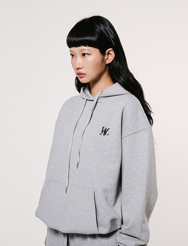 Wooalong signature standard hoodie - GREY[Ssize,1/26예약배송]