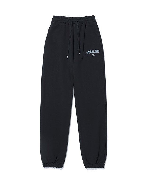 Wow fit arch printing logo jogger pants - BLACK