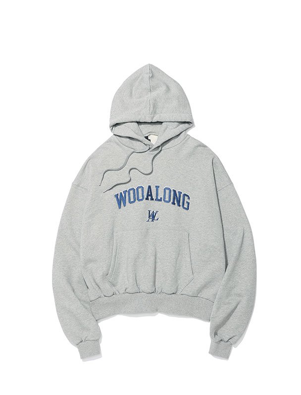 Wow fit arch embroidery logo hoodie - GREY