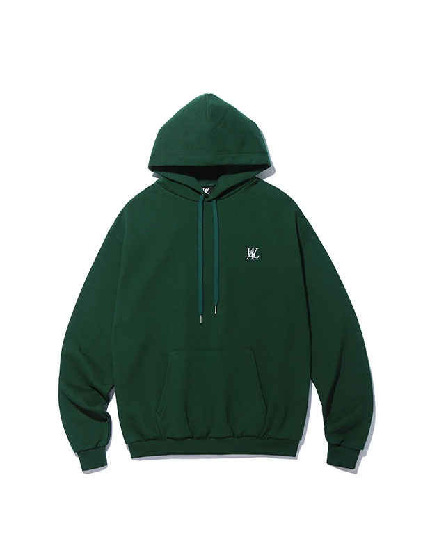 Wooalong signature standard hoodie - DARK GREEN