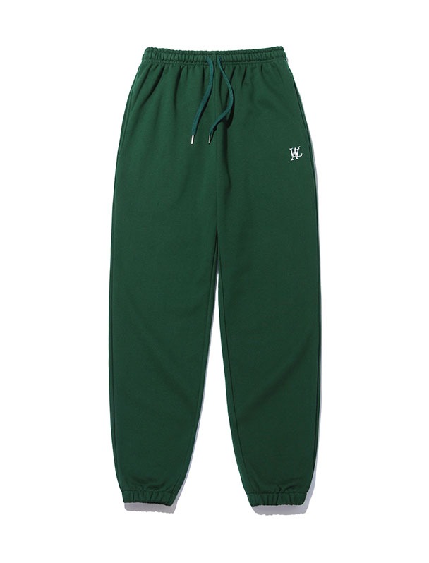 Wooalong signature standard jogger pants - DARK GREEN