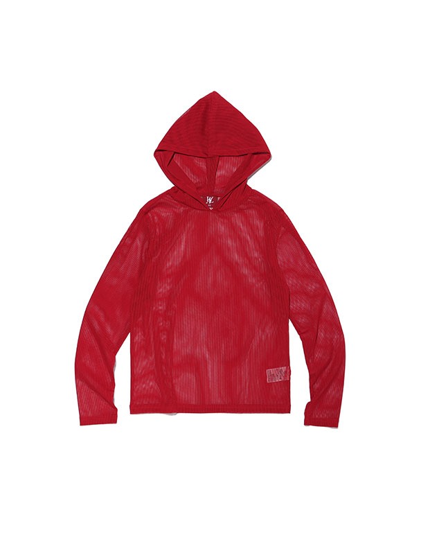 Overall Mesh Hoodie - RED