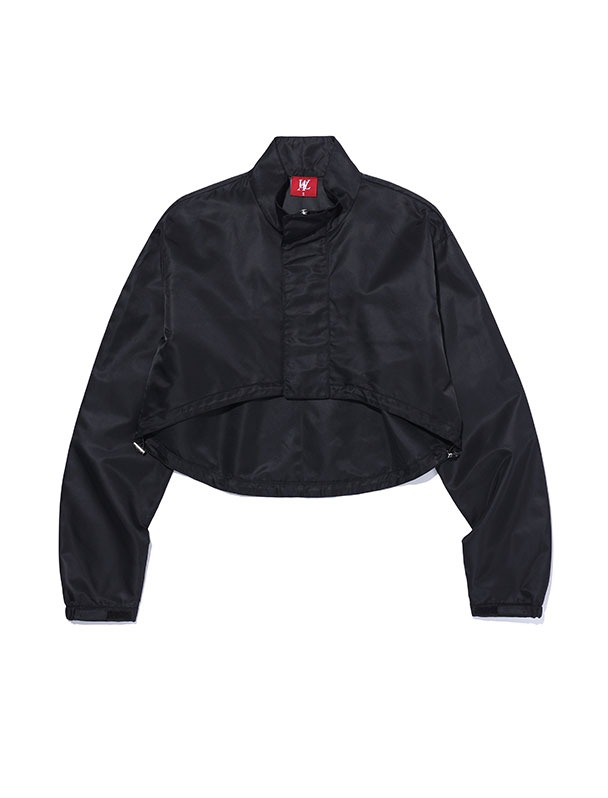Heavy twill bolero jacket - BLACK