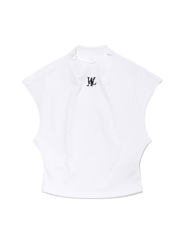 Dart half neck crop T-shirt - WHITE [S size 7/11 예약배송]