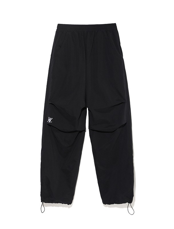 Signature pin tuck string jogger pants - BLACK