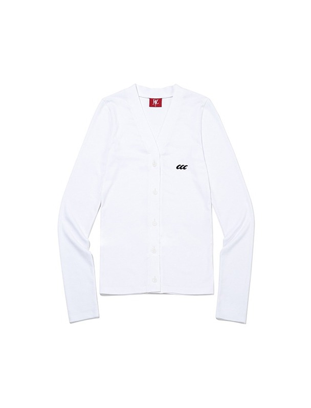 Claw slim soft cardigan - WHITE